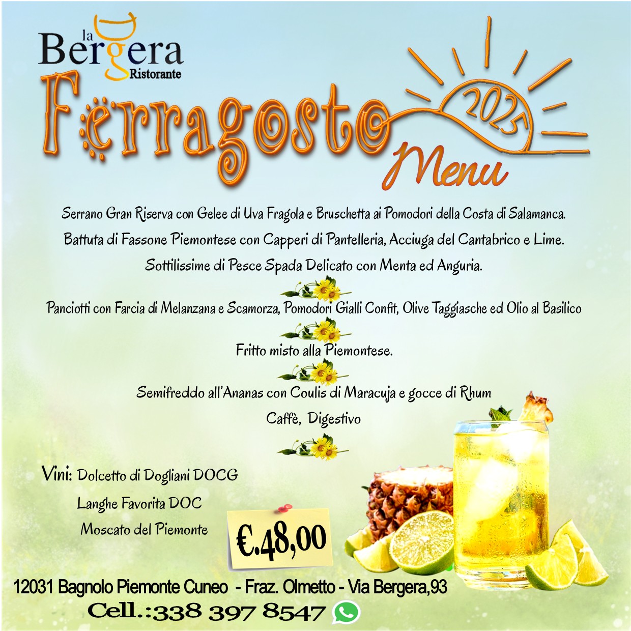 menu di ferragosto 2024